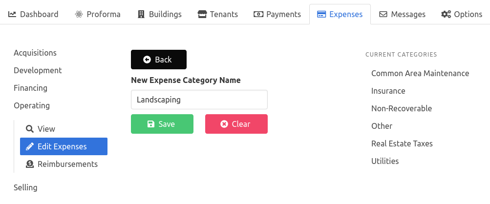 Create Expense Category