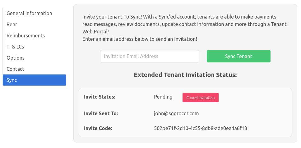 Tenants - Tenant Sync