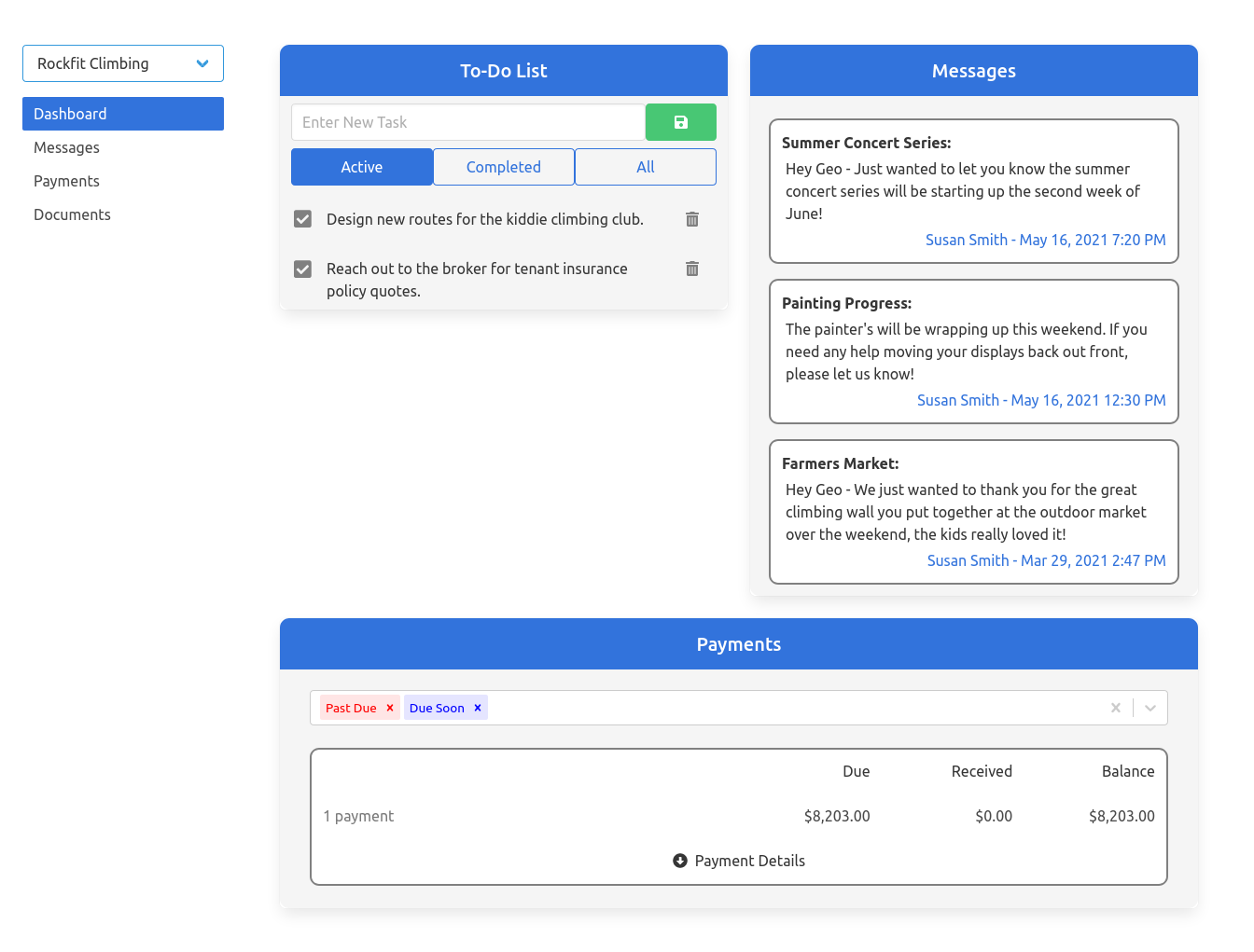 Tenant Payments